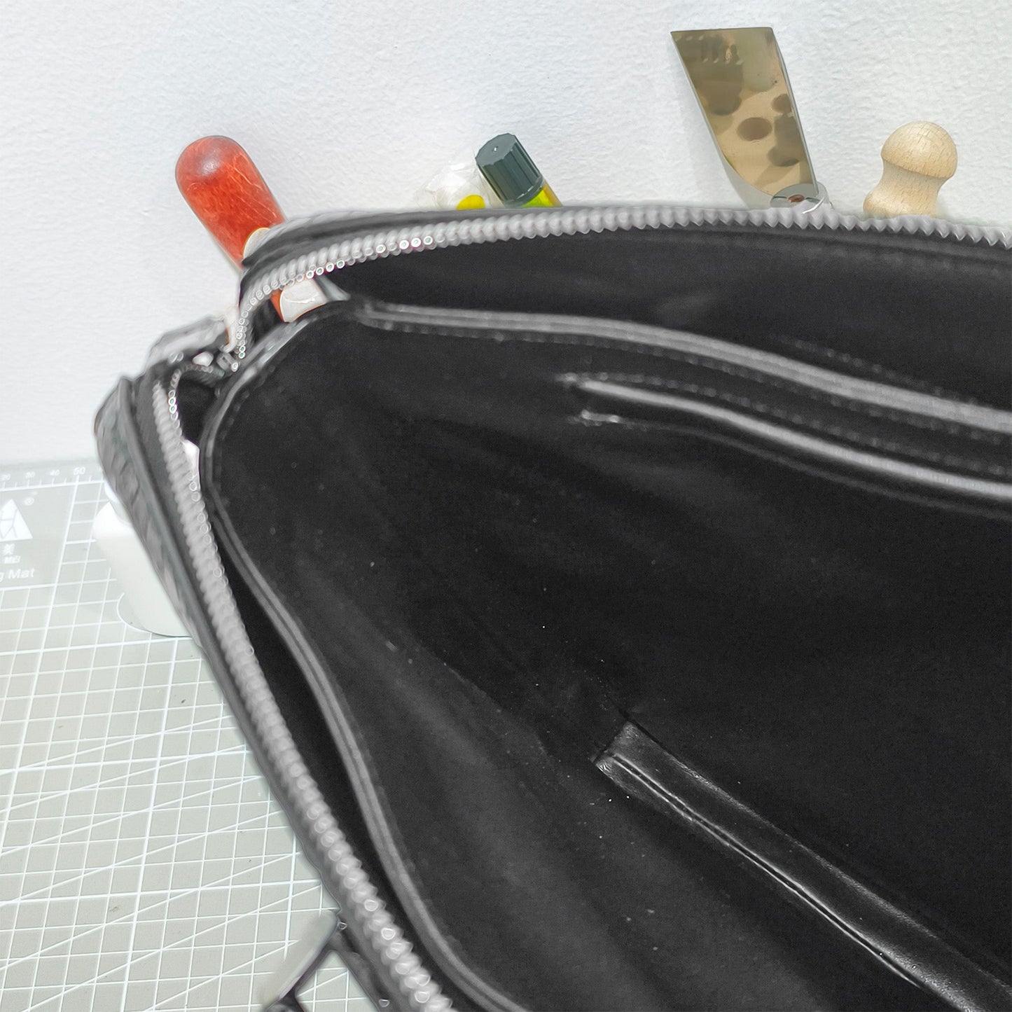 Handmade Genuine Alligator Leather Business Briefcase, Glossy Black with Spacious Work Design