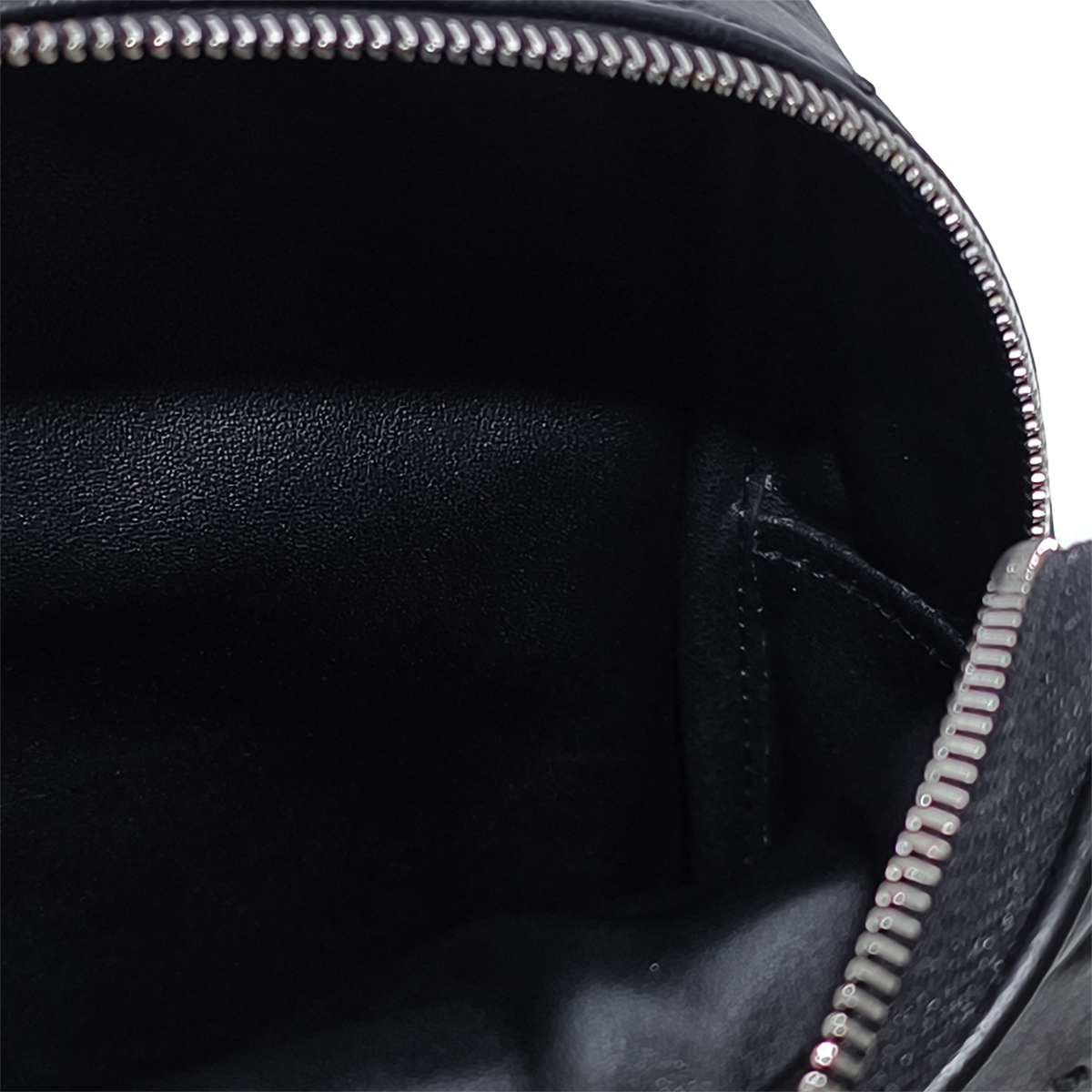 Handmade Genuine Ostrich Leather Crossbody Bag, Matte Black with Silver Hardware & Multi-Pocket Structure