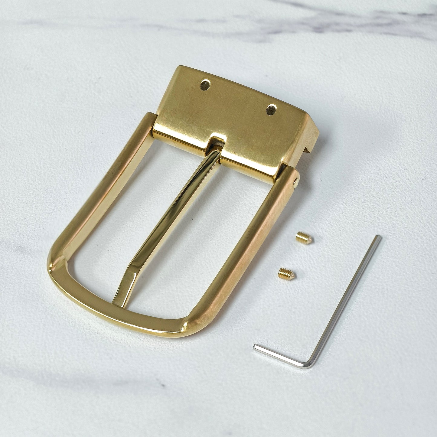 Minimalist Metal Pin Belt Buckle, Gold & Silver Options