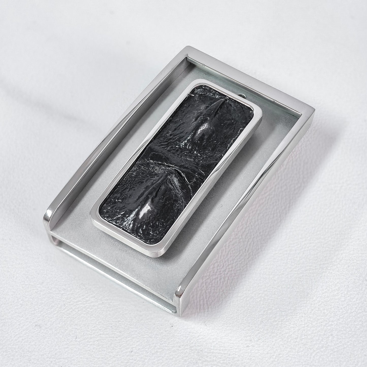 Matching Tone Alligator Inlay Metal Pin Belt Buckle, 6 Style Combinations