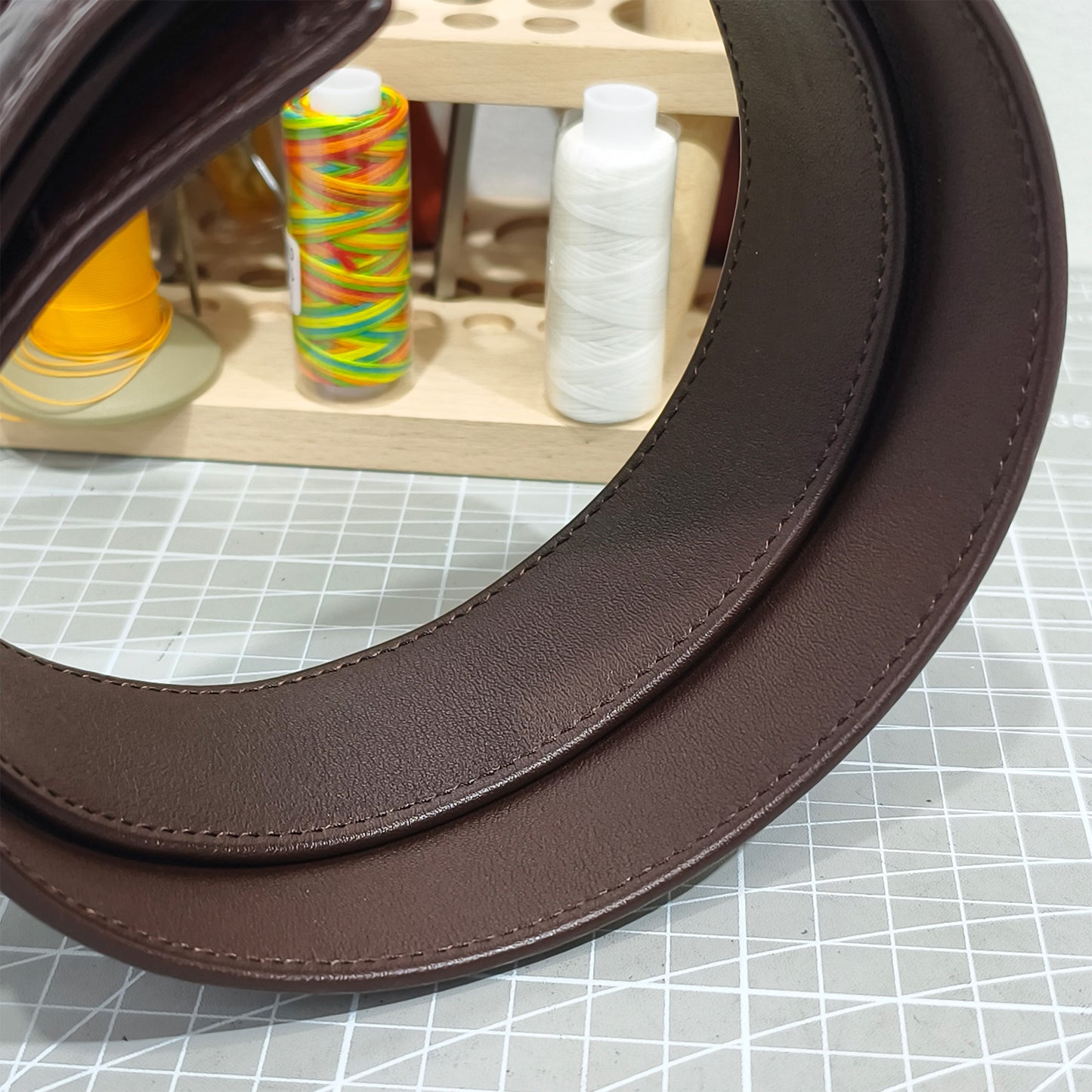 Handmade Genuine Alligator Belly Leather Pin Buckle Belt, Dark Brown High-Gloss Texture