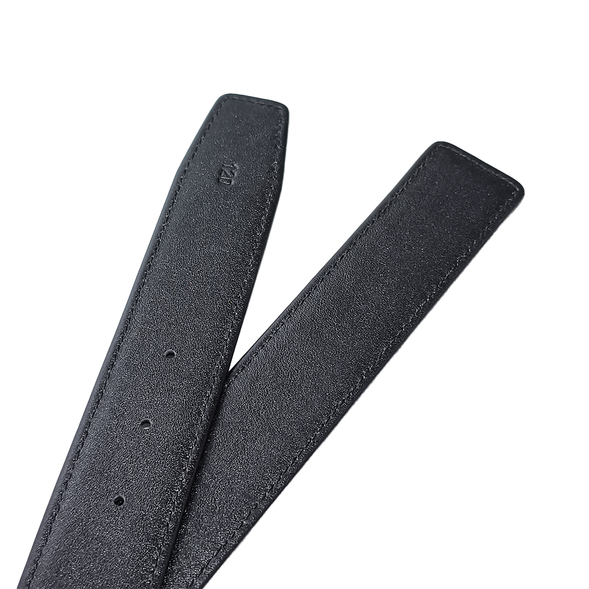 Handmade Genuine Alligator Leather Belt, Black Glossy With Natural Texture Fit for Prong Buckle