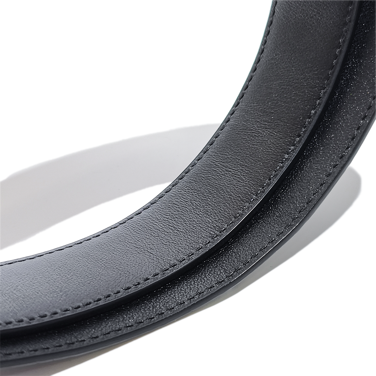 Handmade Genuine Alligator Leather Belt, Blue-Black Gradient Glossy Texture Fit for Prong Buckle