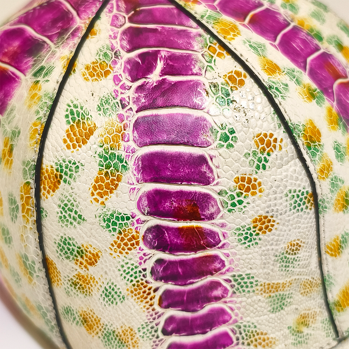 Handmade Genuine Ostrich Leather Cap, Vibrant Multi-Color Adjustable Design
