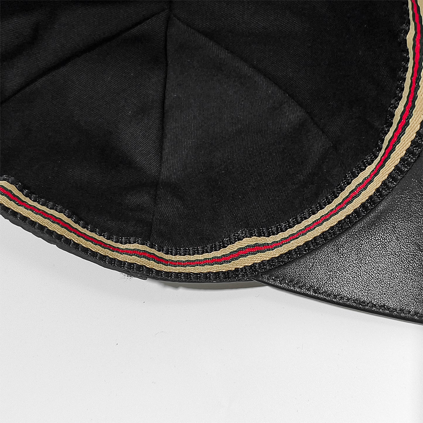 Handmade Genuine Alligator Leather Cap, Glossy Black Adjustable Design