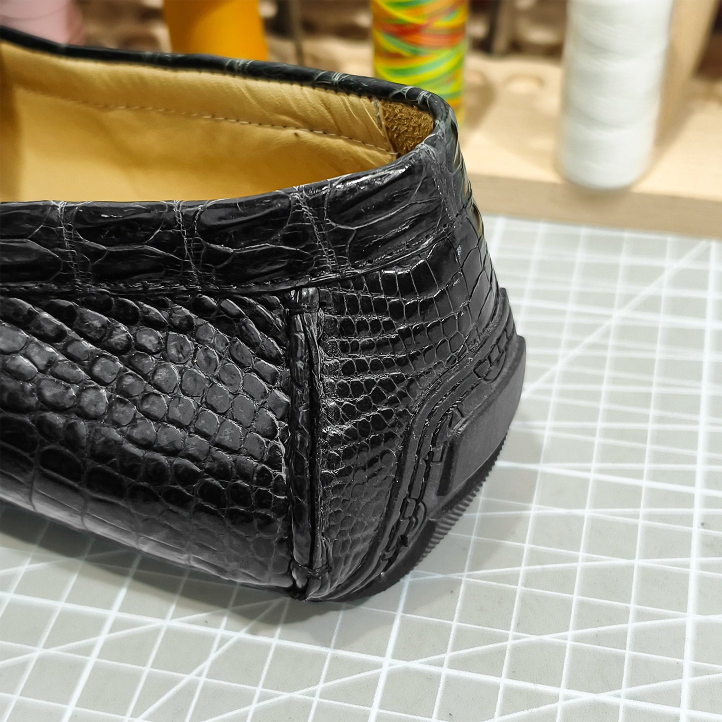 Handmade Genuine Alligator Belly Leather Penny Loafers, Glossy Black – Effortless Luxury & Daily Versatility Shoes