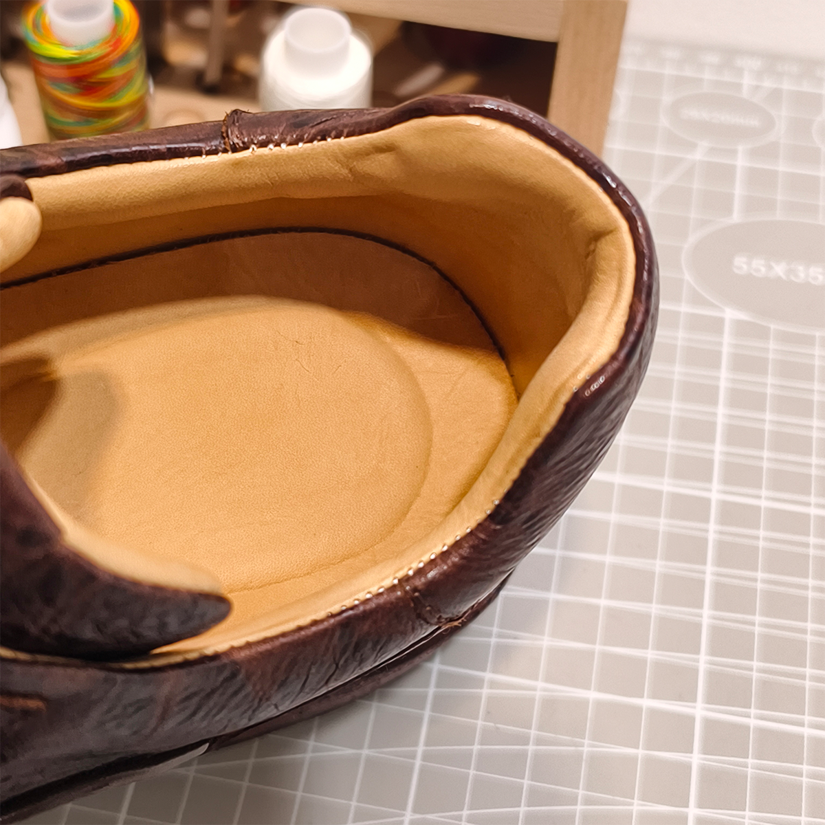 Handmade Genuine Bison Leather Sneakers, Dark Brown Textured with Chunky Sole