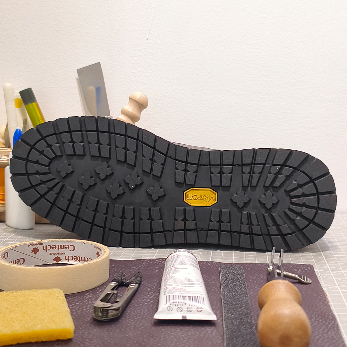 Handmade Genuine Bison Leather Sneakers, Dark Brown Textured with Chunky Sole