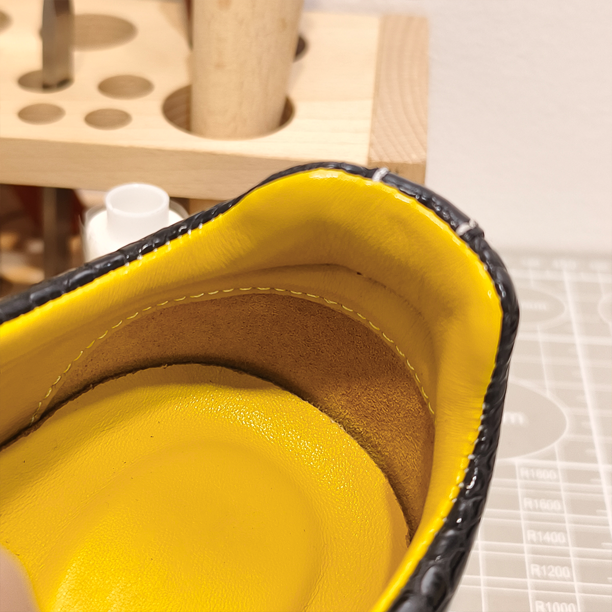 Handmade Genuine Alligator Belly Leather Sneakers, Glossy Black with Vibrant Yellow Accents & Italian-Brand Sole