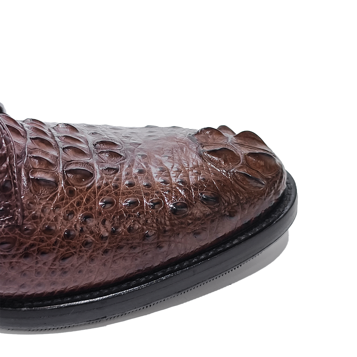 Handmade Genuine Alligator Bone Leather Derby Shoes, Rich Brown Business Dress Shoes