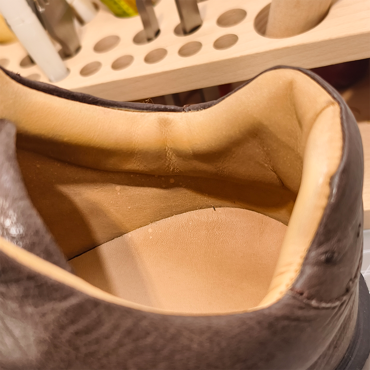 Handmade Genuine Ostrich Leather Sneakers, Rich Brown Design with Italian-Brand Sole