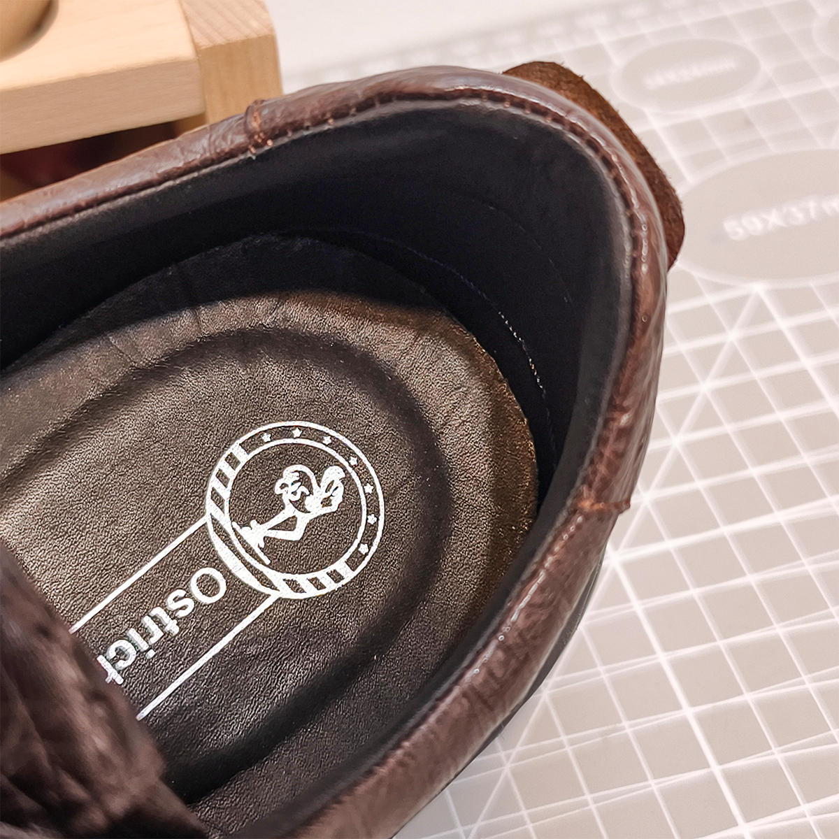 Handmade Genuine Ostrich Leather Sneakers, Rich Brown Luxe Design Shoes