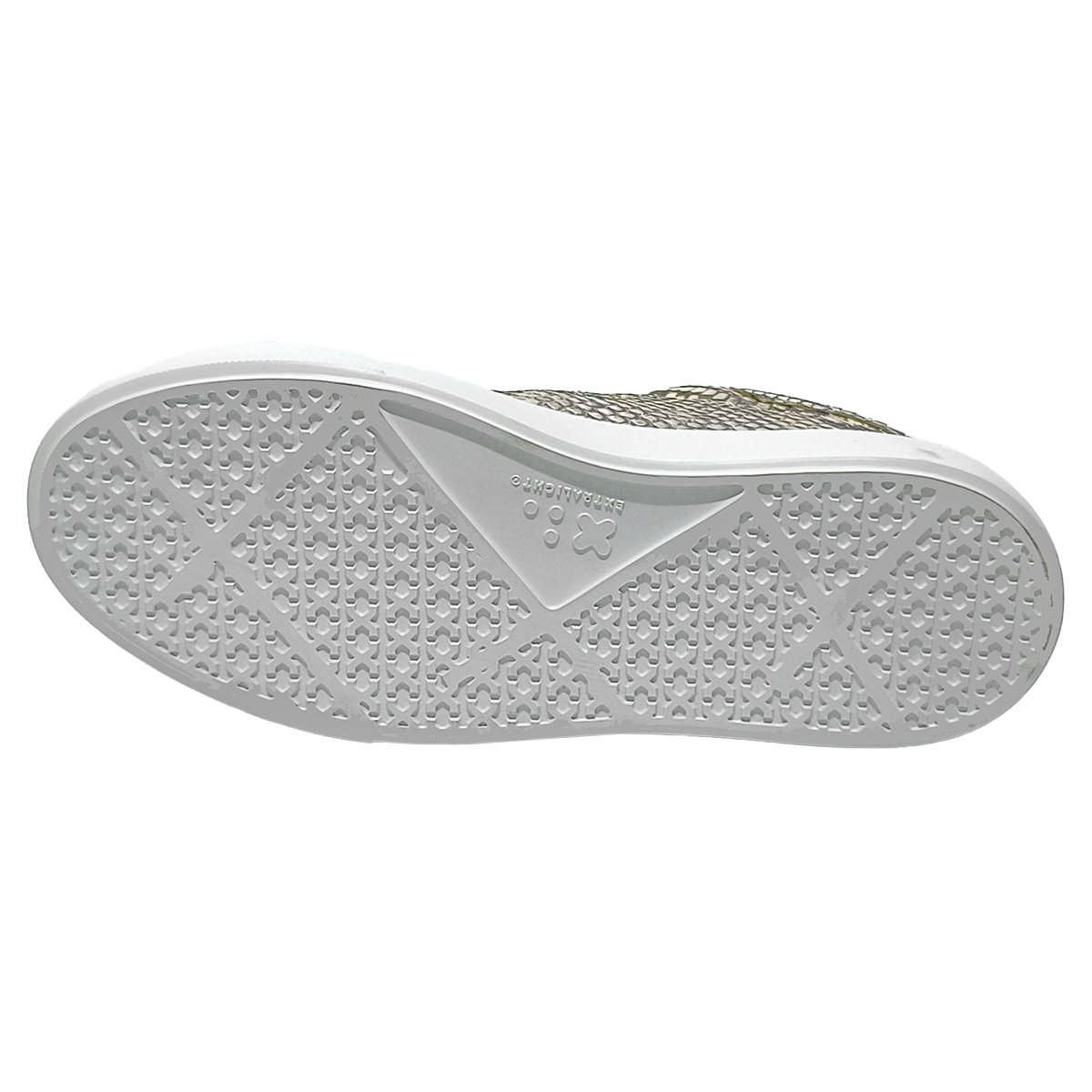 Handmade Genuine Python Leather Sneakers, Beige-Brown Pattern Shoes