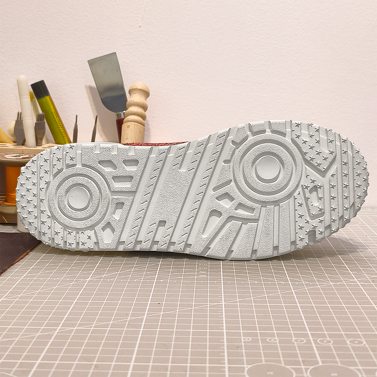 Handmade Genuine Python Leather Sneakers, Bold Red Painted Shoes Design with Air Cushion Sole